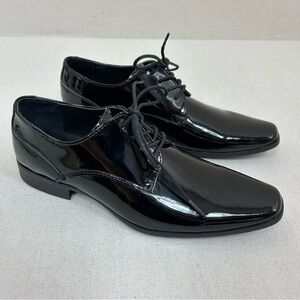 NWOT Calvin Klein Brodie Black Patent Leather Oxfords with Glossy Finish
